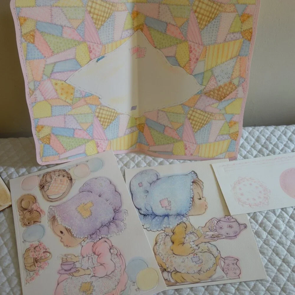 New – Vtg HALLMARK Betsey’s Party Die-Cut Centerpiece / Tea Party Picnic